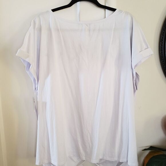 Single Thread Eyelet Embroidered Short Sleeve Top - Picture 7 of 7